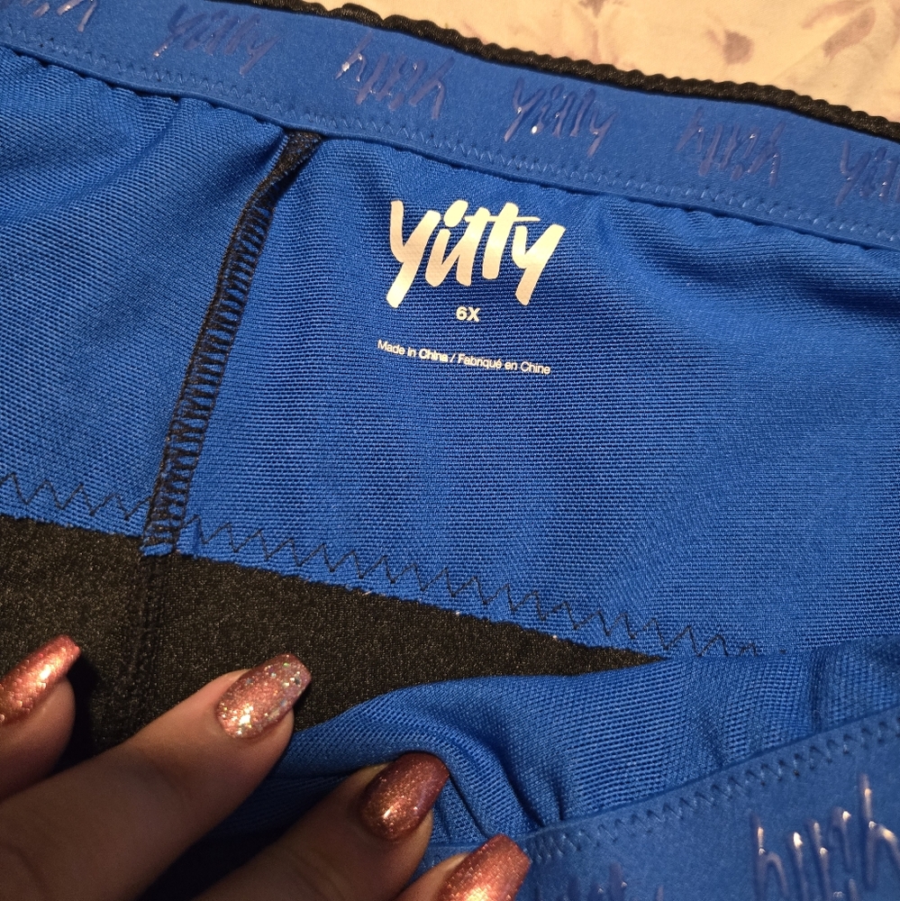 YITTY 6x Vibrant Blue and Black Activewear Shorts